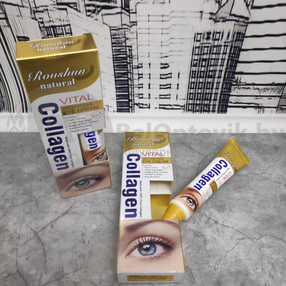 Анти возрастной коллагеновый крем от усталости кожи вокруг глаз 5 в 1 Anti-Fatigue Eye Cream Collagen - фото 4 - id-p136800910