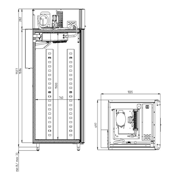 Шкаф холодильный POLAIR CS107-Bakery Br (со стеклянной дверью, Тип 1) - фото 2 - id-p136795251