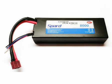 Аккумулятор Li-Po Spard 8000mAh, 7,4V, 25C, T‐plug, фото 2