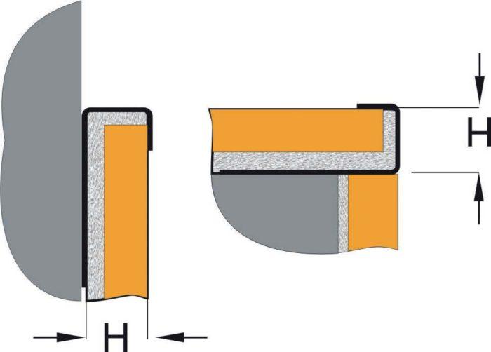 П (Торцевой) профиль для плитки 10 мм из нержавеющей стали, шлифованный, 270 см - фото 2 - id-p135606713