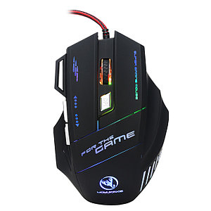 Игровая мышь iMICE X7 USB Black проводная 7 клавиш с цветной подсветкой