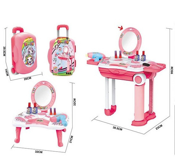 Детский туалетный столик и чемоданчик  998A-7PO (СТ)