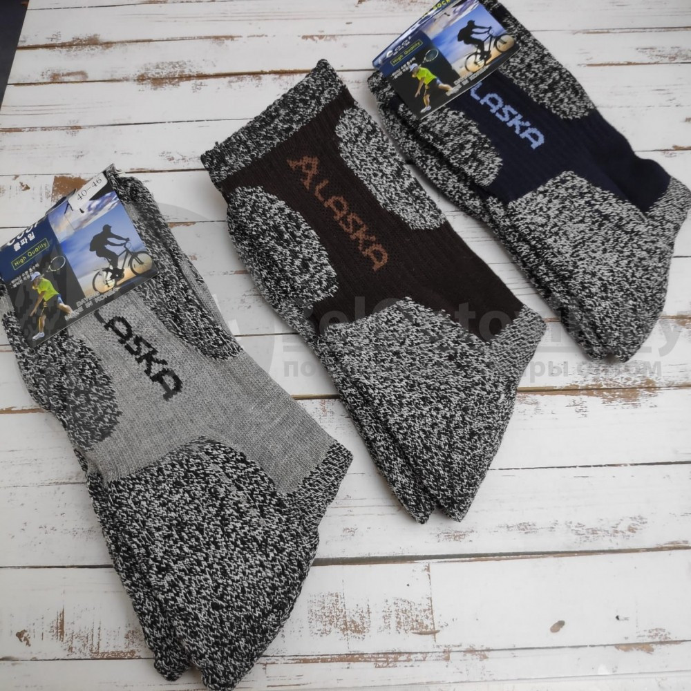 Термоноски Cool Pile Socks, размер 40-46 Alaska (синий узор) - фото 7 - id-p136838423