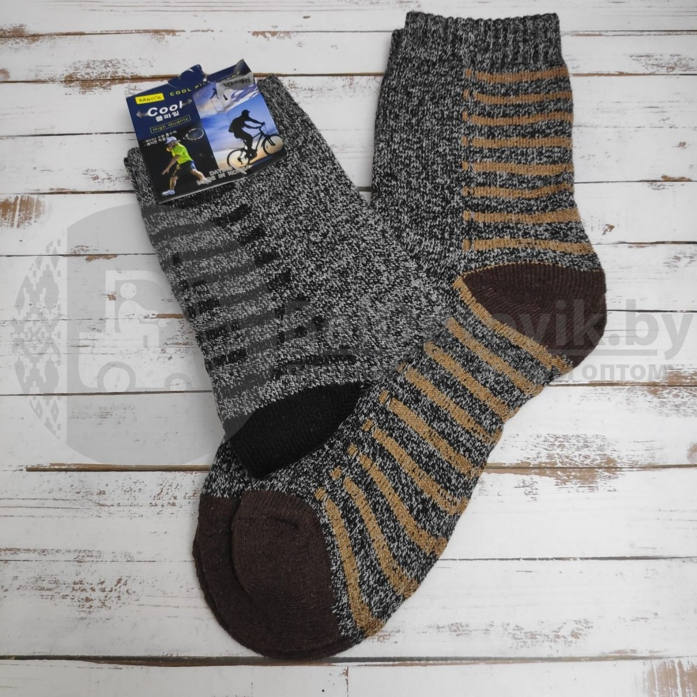 Термоноски Cool Pile Socks, размер 40-46 Сlassic (черный узор) - фото 8 - id-p136797083