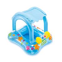 Надувной плотик-ходунки с навесом Intex Kiddie Float 81х66 см (56581NP) 1-2 года