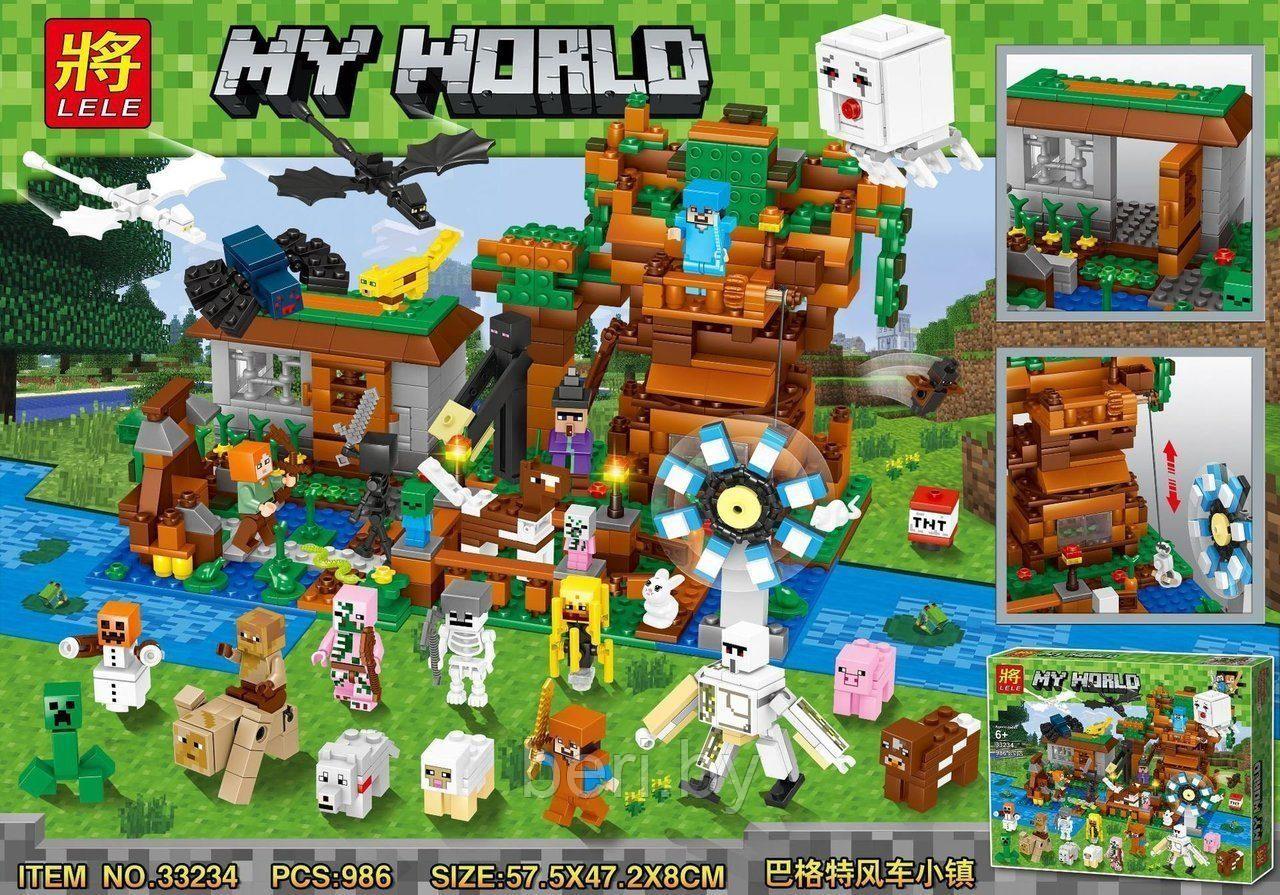 63039 Конструктор PRCK Minecraft "Загородный дом", 986 деталей, Аналог Лего Lego Minecraft - фото 3 - id-p136846530