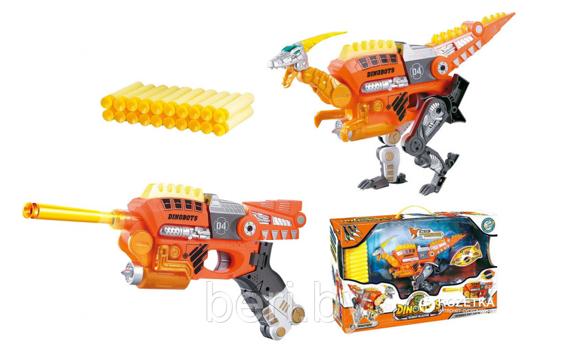 SB378 Детский бластер, динобот-трансформер Dinobots "Велоцираптор", детское игрушечное оружие, пистолет - фото 7 - id-p136847334