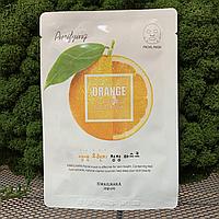 Очищающая тканевая маска с экстрактом апельсина Welcos Kwailnara Orange Purifying Facial Mask