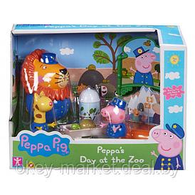 Игровой набор Peppa Pig День в зоопарке + 3 фигурки