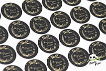 Набор наклеек Ручная работа черная (12 шт)