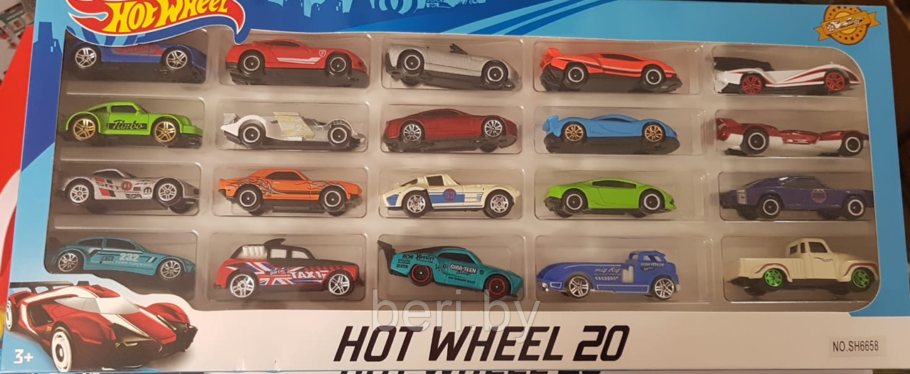 Набор машинок Hot Wheel Хот Вил, 20 машинок, масштаб 1:64, 7,5 см, 1605-1 - фото 5 - id-p96131417