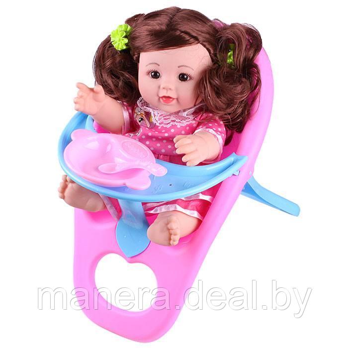 Кукла в стульчике + посуда в наборе - фото 1 - id-p136886047