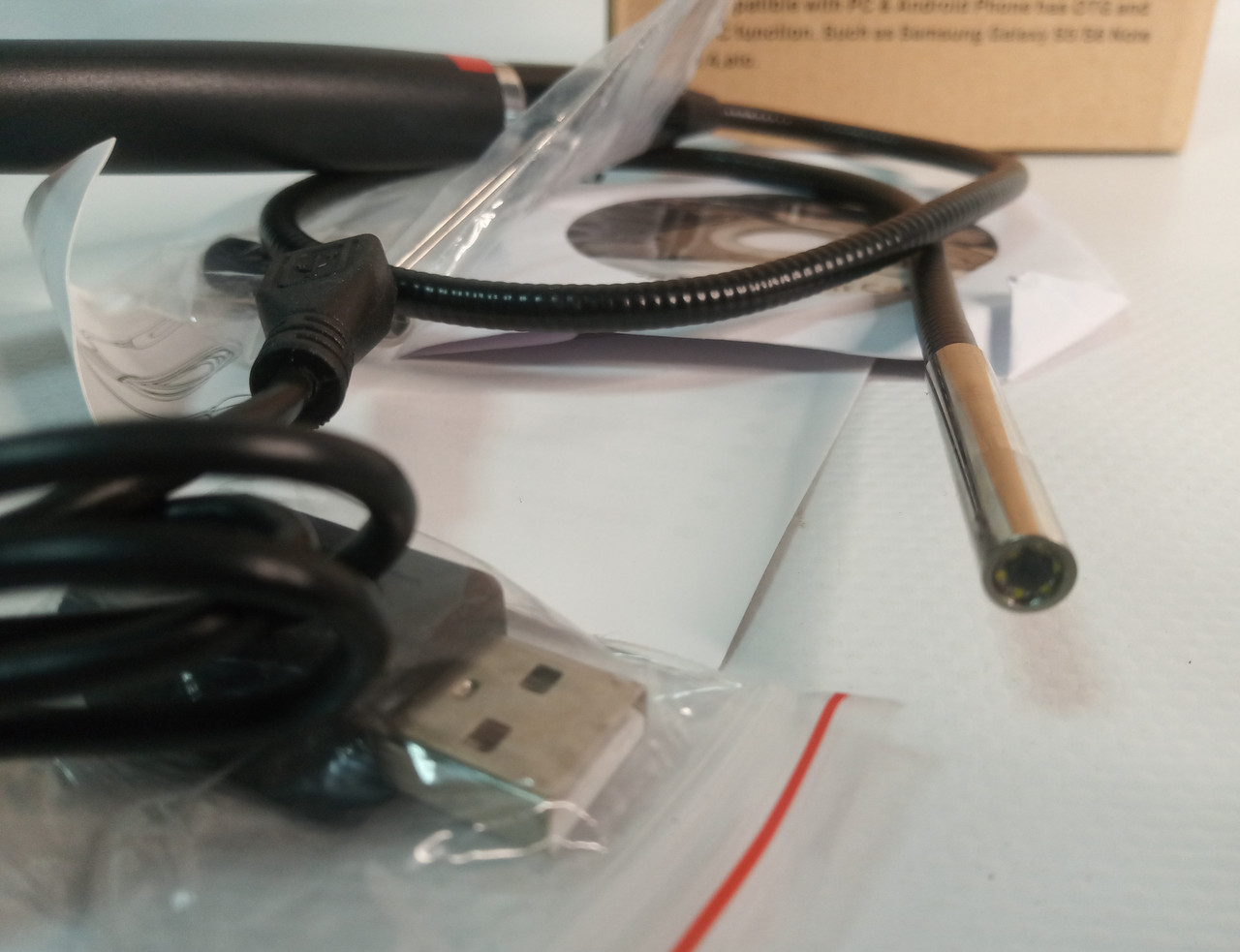 OTG endoscope android Эндоскоп Для Iphone Android (8MM, 1.7M) - фото 2 - id-p136886048