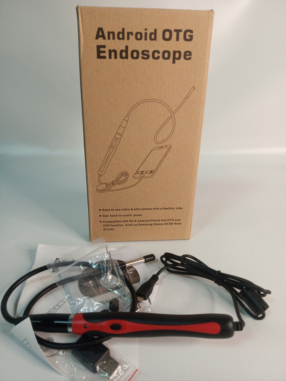 OTG endoscope android Эндоскоп Для Iphone Android (8MM, 1.7M) - фото 1 - id-p136886048