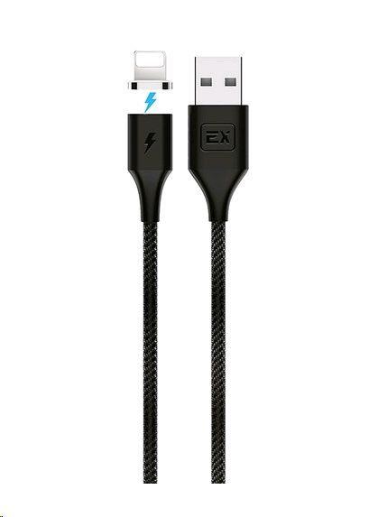 EX-K-958 2М 2.1A Magnetic SONDER круглый чёрный Дата-кабель USB - 8 Pin EXPLOYD