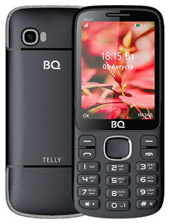 2808 TELLY BLACK+GRAY (2 SIM) Мобильный телефон BQ - фото 1 - id-p136569480