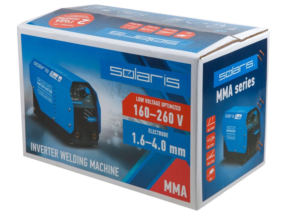 Инвертор сварочный SOLARIS MMA-200D (230В; 20-140 А; 70В; электроды диам. 1.6-4.0 мм; вес 3.1 кг) - фото 7 - id-p92354252