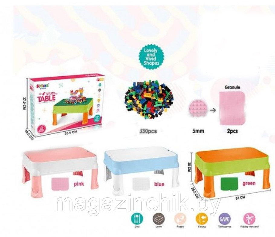 Детский стол для Лего, конструктор, 330 деталей 9193 - фото 1 - id-p136893642