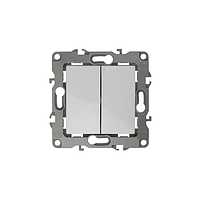 12-1106-01 Переключатель двойной 10AX-250B, Эра12, белый, Китай