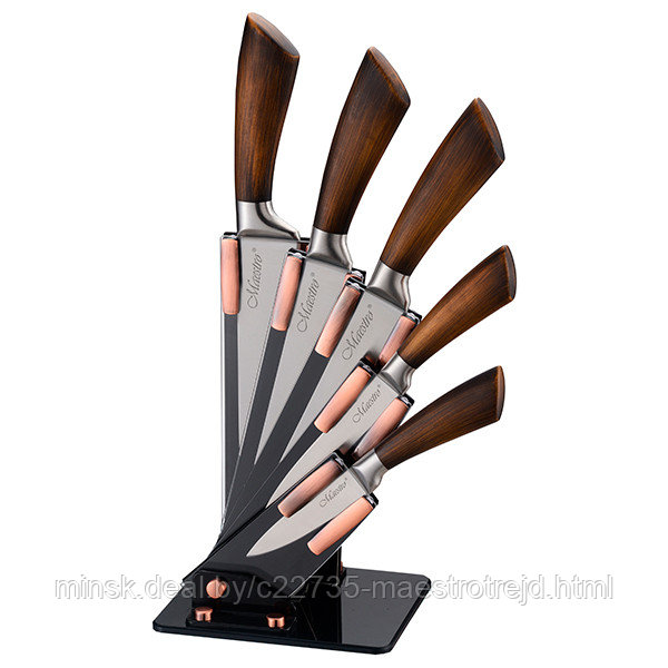 Набор ножей из нержавеющей стали(6 предметов) Mr-1414 Maestro - фото 1 - id-p10833330