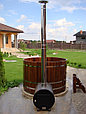 Фурако с наружной печью из лиственницы диаметр 150 см, высота 110 см, фото 2