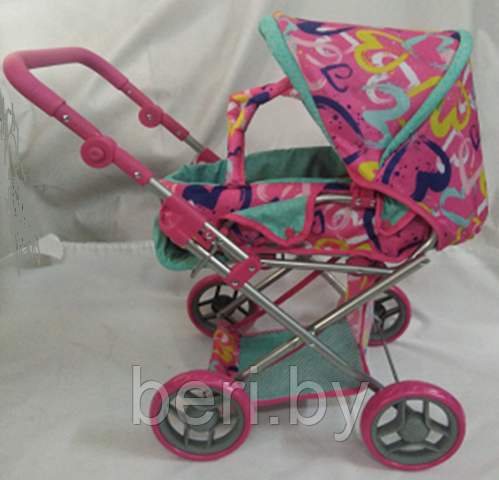 9346 Коляска для кукол с люлькой, коляска-трансформер MELOBO, от 2-х лет, розовая - фото 1 - id-p136916281