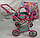 9346 Коляска для кукол с люлькой, коляска-трансформер MELOBO, от 2-х лет, фиолетовая, фото 2