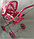 Коляска для кукол с люлькой, коляска-трансформер MELOBO 9391, розовая, фото 3