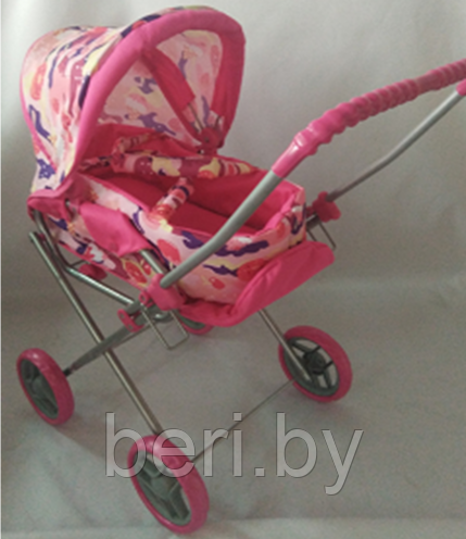Коляска для кукол с люлькой, коляска-трансформер MELOBO 9391, розовая - фото 3 - id-p74614486