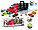 Фура, автовоз, трейлер 666-05K, грузовик с машинками 6 шт, дорожные знаки, игровой набор, Хот Вилс, Hot Wheels, фото 2