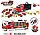 Фура, автовоз, трейлер 666-09H, грузовик с машинками 6 шт, дорожные знаки, игровой набор, Хот Вилс, Hot Wheels, фото 4