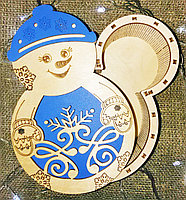 Коробка для новогоднего подарка "Снеговик", фото 3