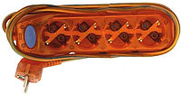 Удлинитель Electraline 62376 (1.5 м, прозрачный/оранжевый)