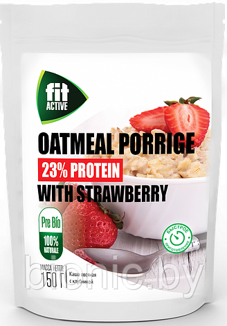 Каша овсяная с клубникой "ФитАктив","Fit Active", 150гр 1/12, фото 2