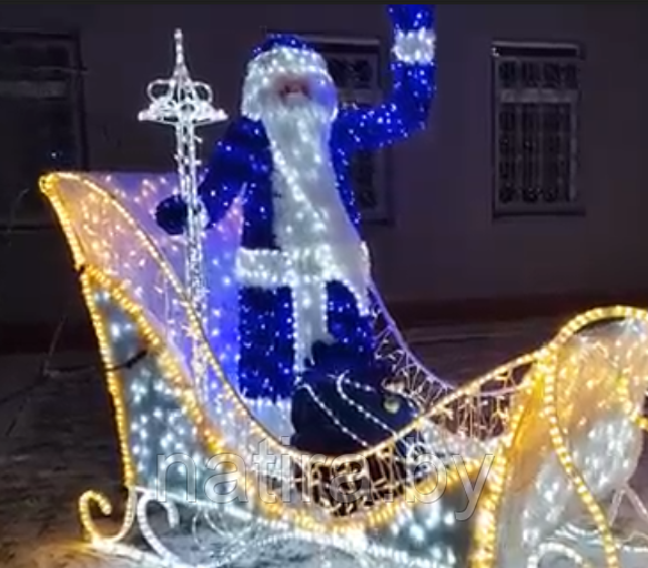 Световая фигура Деда Мороза, высота 2м - фото 3 - id-p136968711