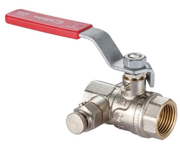 Кран шаровый с спускным клапаном 1/2" Calido S30 рычаг (ID#136971367 ...