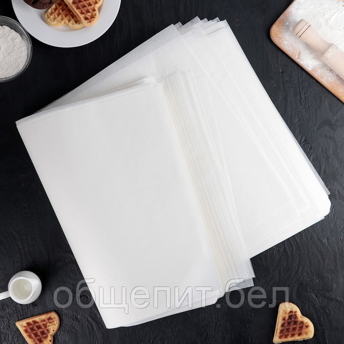 Бумага для выпекания, силиконизированная, в листах - 40 х 60 см, белая - фото 1 - id-p136978841