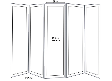 Ширма пятистворчатая 160х250 HRP56, фото 2