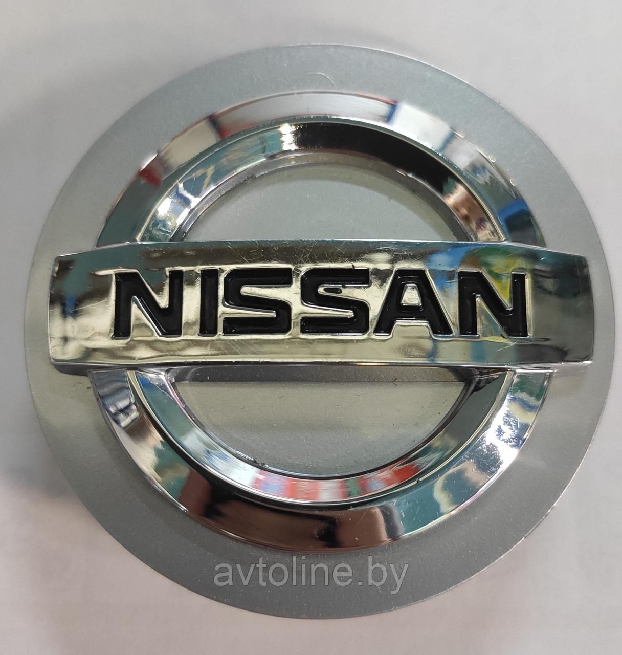 Заглушка литого диска NISSAN 60/58мм серая/хром