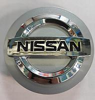 Заглушка литого диска NISSAN 59/54мм серая/хром