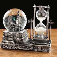 Песочные часы со светильником и снежным шаром «Башня Парижа»