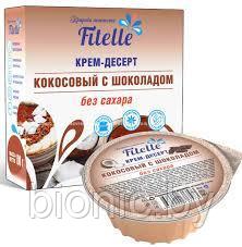 Крем-десерт Кокосовый с шоколадом "Fitelle", 100г 1/18, фото 2