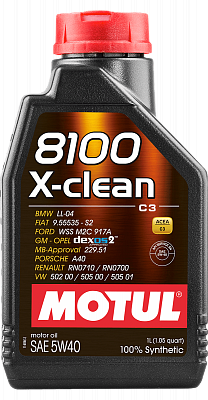 Motul 8100 X-clean 5W40 1л.