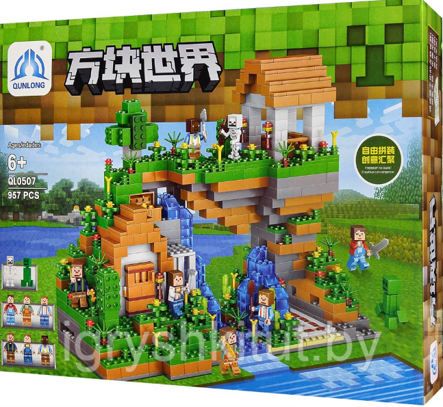 Конструктор QUNLONG «Большой дом у водопада», 957 деталей, аналог LEGO, арт.QL0507 - фото 3 - id-p137007105