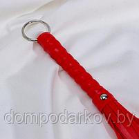 Плётка красная, ручка 12 см, хвост 16 см, фото 2