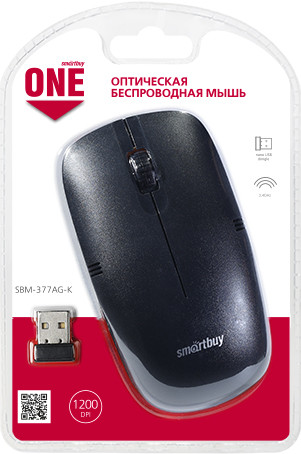 Мышь беспроводная Smartbuy ONE 377AG черная (SBM-377AG-K)