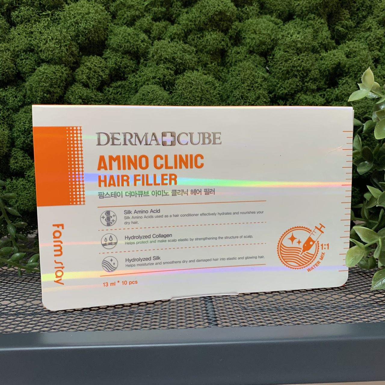 Увлажняющий филлер для волос с аминокислотой шелка FarmStay Dermacube Amino Clinic Hair Filler - фото 2 - id-p137020877