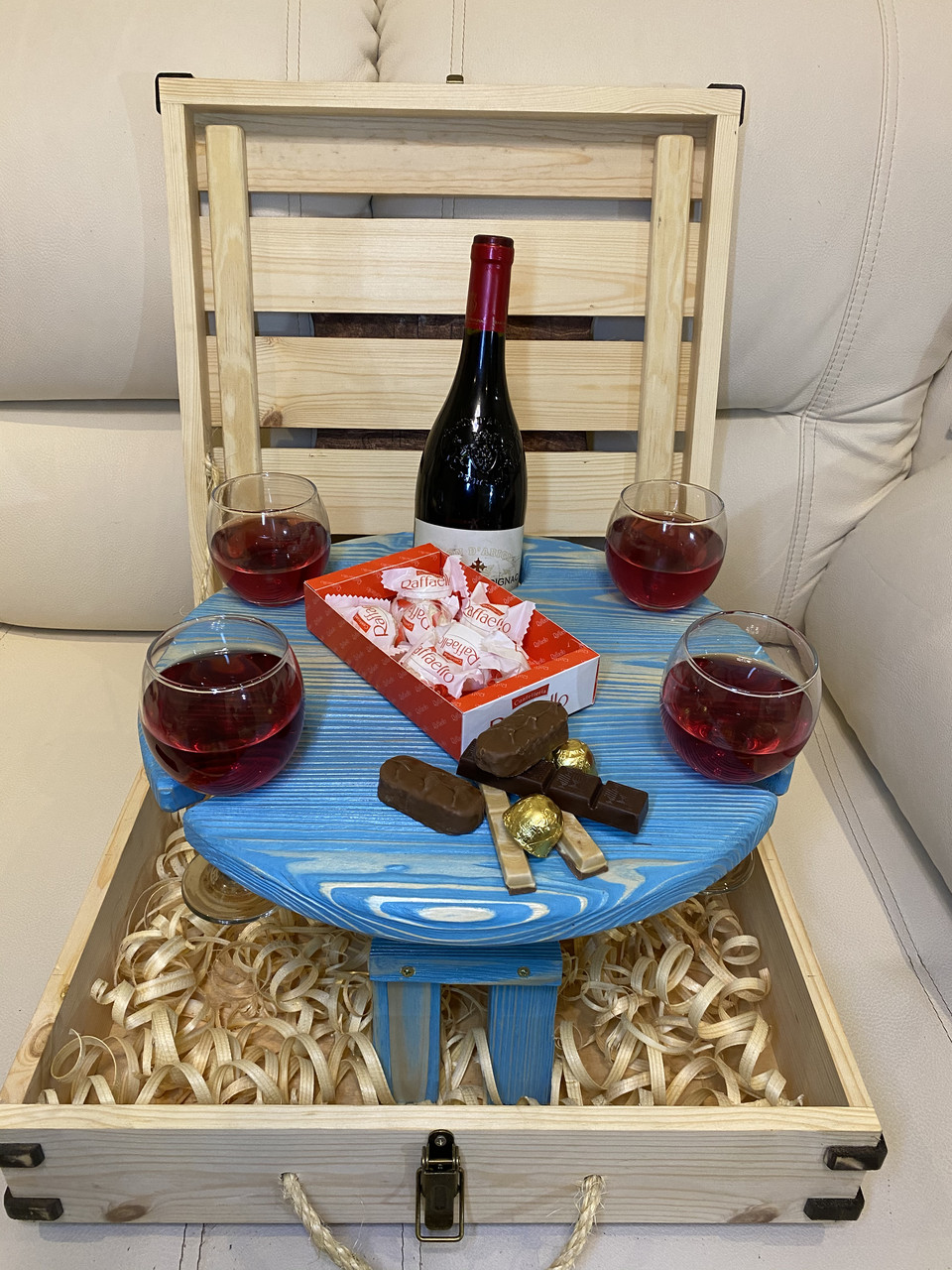 Столик для вина в подарочном коробе - фото 1 - id-p137021015