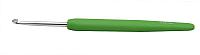 Knit Pro Крючок для вязания с эргономичной ручкой Waves 2 мм, алюминий, серебристый/розмарин