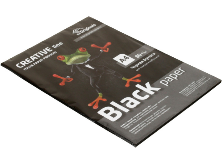 Бумага для эскизов и набросков Creative Line А4 (210*297 мм), 80 г/м2, 40 л., черная